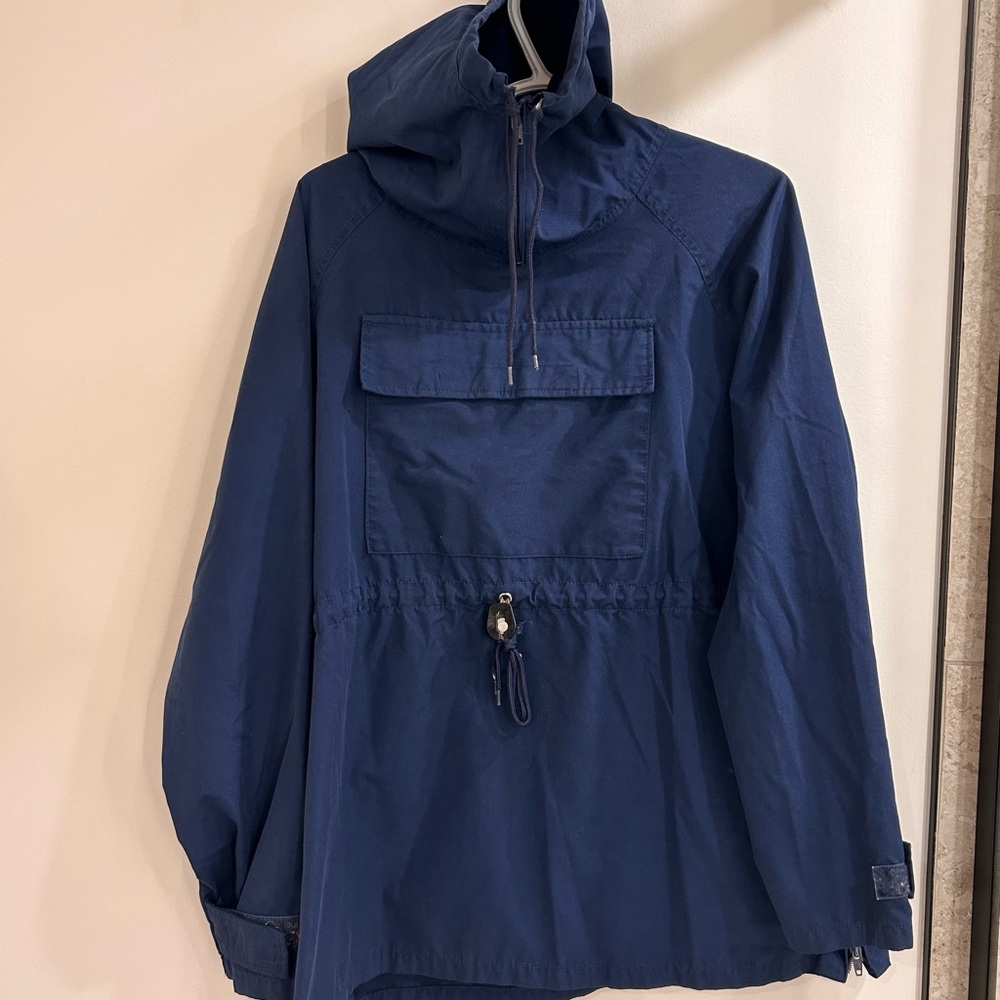 Navy Hooded Anorak Jacket